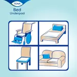 TENA Bed Underpad Normal Пеленки впитывающие (простыни), 60 см x 60 см, 30 шт, 2 капли фото 6