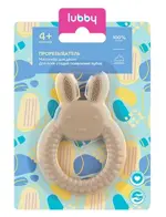 Lubby Прорезыватель Зайка на круге, 1 шт, 4+ мес, арт. 32070 фото