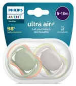 AVENT Ultra Air пустышка силиконовая ортодонтическая с футляром, 6-18 месяцев, 2 шт, арт. SCF085/20 AVENT Ultra Air пустышка силиконовая ортодонтическая с футляром, 6-18 месяцев, 2 шт, арт. SCF085/20 фото 1