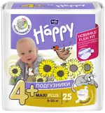 Bella Baby Happy Maxi plus подгузники детские, р. 4, 25 шт, 9-20 кг фото