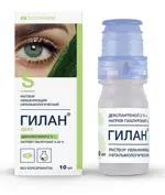 Гилан Декс, 2% + 0.18%, раствор увлажняющий офтальмологический, 10 мл, 1 шт. фото