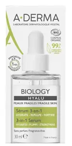 A-Derma Biology hyalu сыворотка 3-в-1 для хрупкой кожи, сыворотка, 30 мл, 1 шт. фото