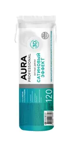 Aura Professional Ватные диски, ватные диски, 120 шт, сатиновый эффект фото 2