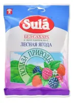 Sula карамель леденцовая без сахара, 60 г, 1 шт, лесные ягоды фото