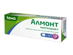 Алмонт, 10 мг, таблетки, покрытые пленочной оболочкой, 98 шт. Алмонт, 10 мг, таблетки, покрытые пленочной оболочкой, 98 шт. фото 1
