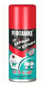 Рефтамид от клещей и комаров, аэрозоль для наружного применения, 100 мл, 1 шт, для детей от 3 лет фото