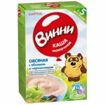 Винни Каша молочная овсяная, каша детская молочная, 200 г, 1 шт, с яблоком и черносливом фото