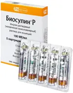 Биосулин Р, 100 МЕ/мл, раствор для инъекций, 3 мл, 5 шт, в картриджах Биосулин Р, 100 МЕ/мл, раствор для инъекций, 3 мл, 5 шт, в картриджах фото 2