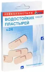 С-Пласт Бактерицидный пластырь набор Водостойкий, пластырь медицинский, 24 шт. фото