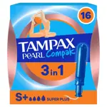 Tampax Compak Pearl super plus тампоны с аппликатором, 16 шт. фото