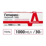 Гепарин-Акрихин 1000, 1000 МЕ/г, гель для наружного применения, 30 г, 1 шт. фото 2