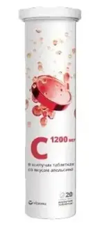 Витатека Витамин С, 1200 мг, таблетки шипучие, 20 шт. фото