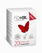 Kotex Super Slim прокладки ежедневные, прокладки гигиенические, 20 шт. фото