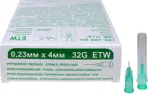 SFM ETW Иглы медицинские стерильные одноразовые, игла, 50 шт, 32G (0,23x4мм) фото
