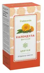 Vitaverde Календула цветки, фиточай, 1.5 г, 20 шт. фото 