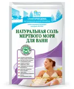 Санаторий дома соль для ванн натуральная мертвого моря, соль для ванн, 500 г, 1 шт. фото