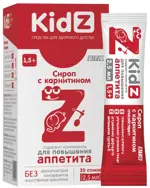 Kidz Сироп с карнитином для повышения аппетита, сироп в стиках, 2.5 мл, 20 шт. фото