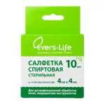 Evers-life салфетка спиртовая антисептическая, 4 х 4 см, салфетки стерильные, 10 шт. фото