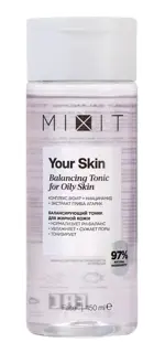 Mixit your skin тоник для нормальной и склонной к жирности кожи лица балансирующий, тоник для лица, 150 мл, 1 шт. Mixit your skin тоник для нормальной и склонной к жирности кожи лица балансирующий, тоник для лица, 150 мл, 1 шт. фото 1