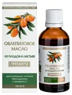 Облепиховое масло из плодов и листьев премиум 180мг%, масло для внутреннего применения, 50 мл, 1 шт. фото