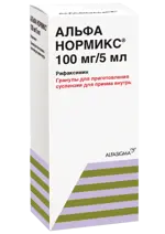 Альфа нормикс, 100 мг/5 мл, гранулы для приготовления суспензии для приема внутрь, 60 мл, 1 шт. фото 