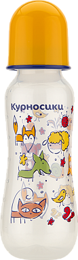 Курносики бутылочка для кормления Зверята приталенная с 2 силиконовыми сосками 0 мес+, 250 мл, 1 шт, арт. 11121 фото 3