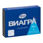 Виагра, 50 мг, таблетки, покрытые пленочной оболочкой, 2 шт. Виагра, 50 мг, таблетки, покрытые пленочной оболочкой, 2 шт. фото 2