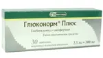 Глюконорм Плюс, 2.5 мг+500 мг, таблетки, покрытые пленочной оболочкой, 30 шт. фото