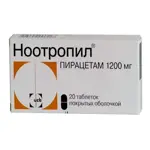 Ноотропил, 1200 мг, таблетки, покрытые оболочкой, 20 шт. фото
