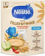 Nestle Каша молочная пшеничная, каша детская молочная, 200 г, 1 шт, яблоко + земляника фото