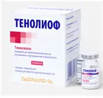 Тенолиоф, 20 мг, лиофилизат для приготовления раствора для внутривенного и внутримышечного введения, 3 шт, в комплекте с растворителем фото