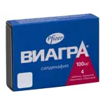 Виагра, 100 мг, таблетки, покрытые пленочной оболочкой, 4 шт. Виагра, 100 мг, таблетки, покрытые пленочной оболочкой, 4 шт. фото 3