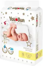 Yokosun Premium Подгузники детские, S, 72 шт, 3-6кг фото