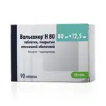 Вальсакор Н80, 80 мг+12.5 мг, таблетки, покрытые пленочной оболочкой, 90 шт. фото