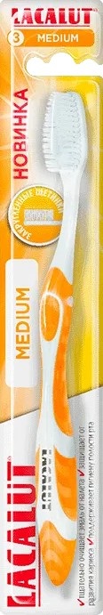 Lacalut Medium Зубная щетка, щетка зубная, 1 шт, средней жесткости Lacalut Medium Зубная щетка, щетка зубная, 1 шт, средней жесткости фото 2