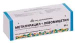 Метилурацил + Левомицетин, 40 мг/г+7.5 мг/г, мазь для наружного применения, 50 г, 1 шт. фото