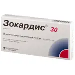 Зокардис 30, 30 мг, таблетки, покрытые оболочкой, 28 шт. фото