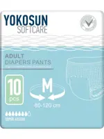 Yokosun подгузники-трусики для взрослых, M, 10 шт, 80-120 см фото