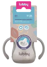 Lubby Поильник-непроливайка с ручками и мягким силиконовым носиком, 6+ мес, 180 мл, 1 шт, арт. 30991 фото