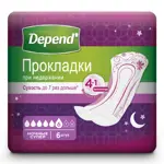 Depend Super Night прокладки для женщин при недержании, 6 шт. фото