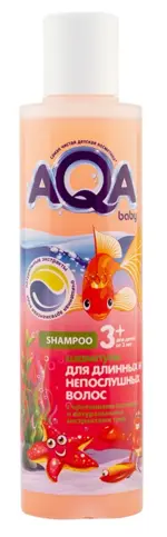 AQA baby kids шампунь для длинных и непослушных волос, шампунь, 210 мл, 1 шт. фото