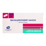 Валацикловир Канон, 1000 мг, таблетки, покрытые пленочной оболочкой, 7 шт. фото