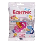 Соска-пустышка латексная с кольцом Бантик, 1 шт, в ассортименте фото