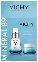 Vichy Mineral 89 гель-сыворотка 30 мл + крем увлажняющий 72 ч 15 мл, набор, 1 шт. фото
