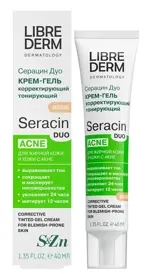 Librederm Серацин Дуо крем-гель корректирующий тонирующий бежевый тон, крем для лица, 40 мл, 1 шт. Librederm Серацин Дуо крем-гель корректирующий тонирующий бежевый тон, крем для лица, 40 мл, 1 шт. фото 3