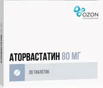 Аторвастатин, 80 мг, таблетки, покрытые пленочной оболочкой, 30 шт. фото