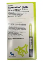 Тресиба, 100 ЕД/мл, раствор для подкожного введения, 3 мл, 5 шт, в шприц-ручках ФлексПен фото