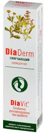 ДиаДерм Смягчающий крем для ног серии DiaVit, крем для ног, 75 мл, 1 шт. фото