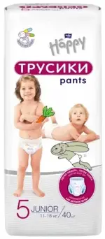 Bella Baby Happy Junior подгузники-трусики детские, р. 5, 40 шт, 11-18 кг фото