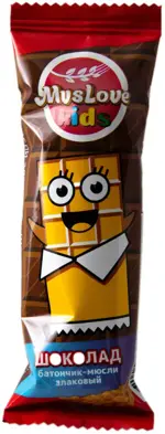 Muslove Kids Батончик-мюсли, батончик, 24 г, 1 шт, шоколад фото